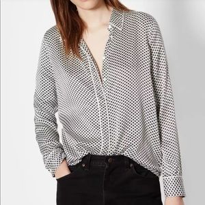 Equipment black star silk blouse